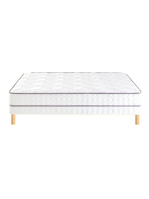 Ensemble matelas ressorts ensachés MORNING ROUTINE, sommier TWIST et pieds - Kiabi