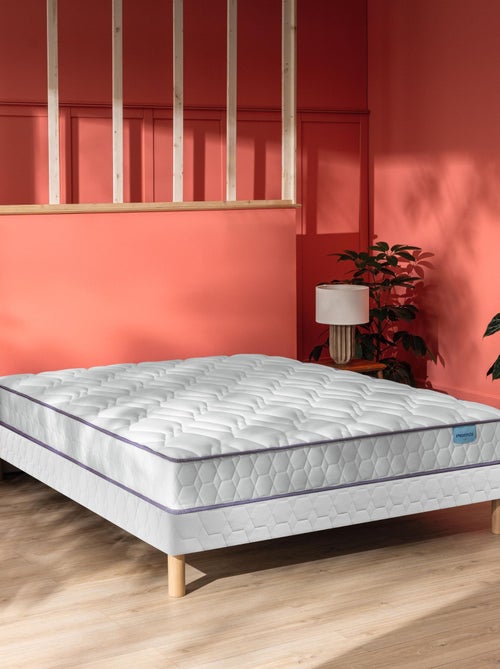 Ensemble matelas ressorts ensachés MORNING ROUTINE, sommier TWIST et pieds - Kiabi