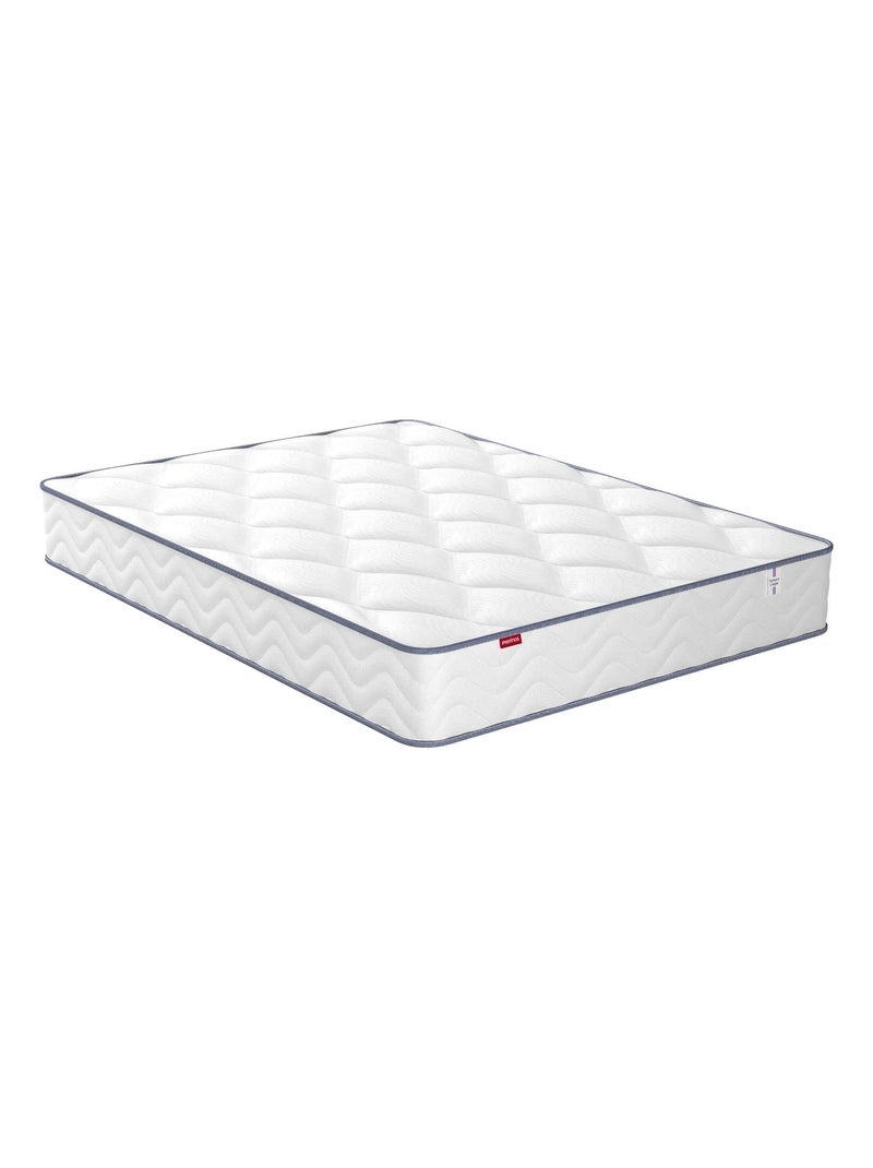 Ensemble matelas ressorts ensachés + mousse mémoire SWEETY, sommier en kit et pieds gris anthracite - Kiabi