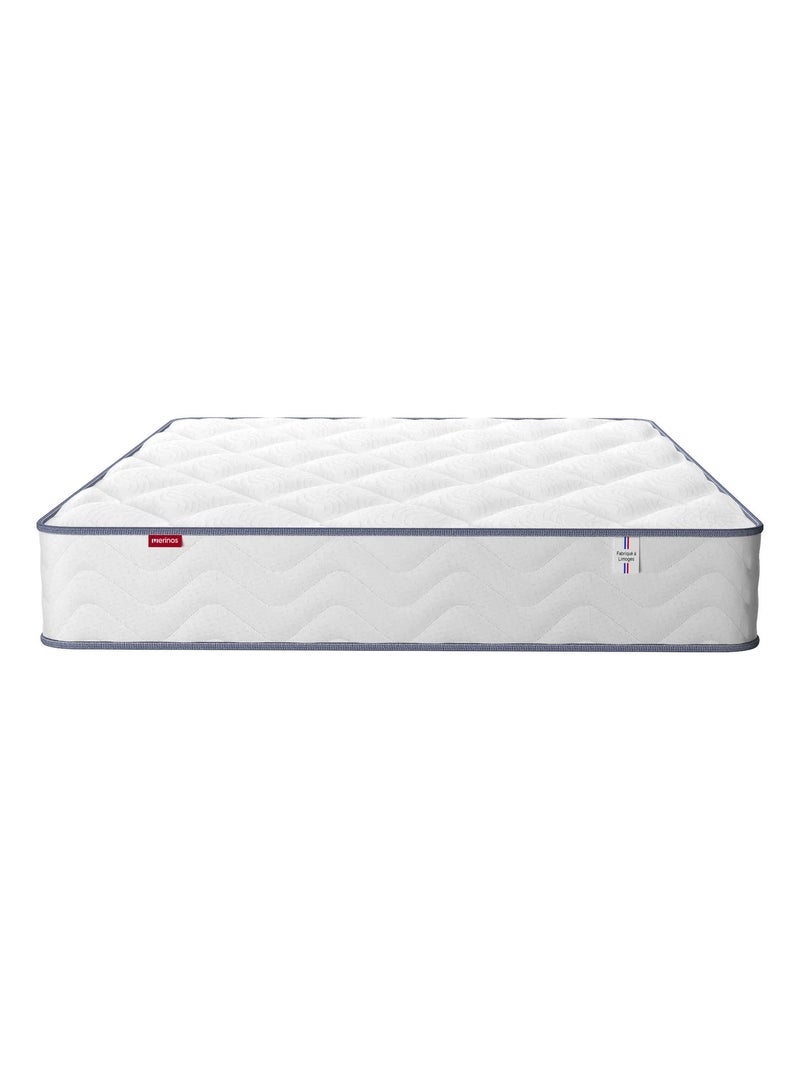 Ensemble matelas ressorts ensachés + mousse mémoire SWEETY, sommier en kit et pieds gris anthracite - Kiabi