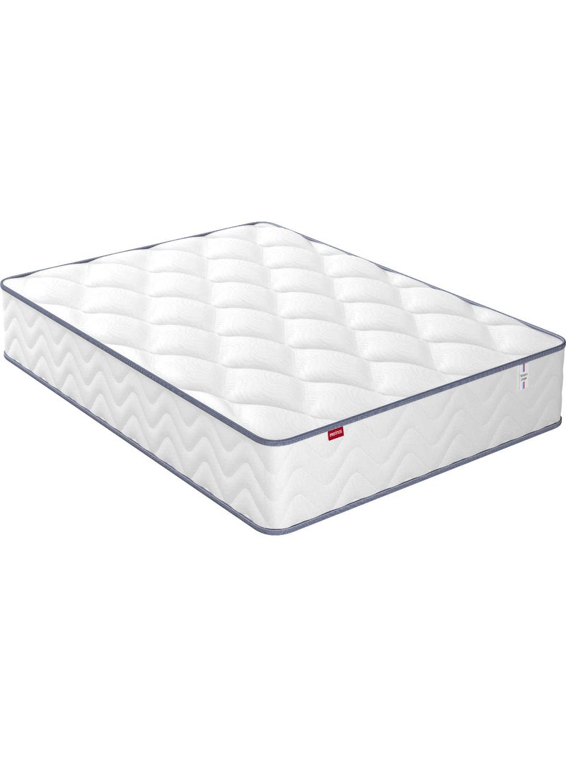 Ensemble matelas ressorts ensachés + mousse mémoire SWEETY, sommier en kit et pieds Gris clair - Kiabi