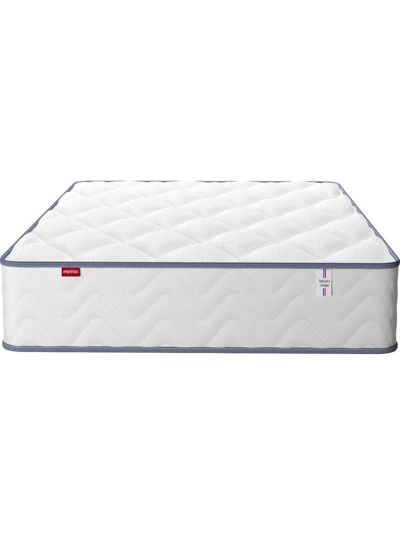 Ensemble matelas ressorts ensachés + mousse mémoire SWEETY, sommier en kit et pieds Gris clair - Kiabi