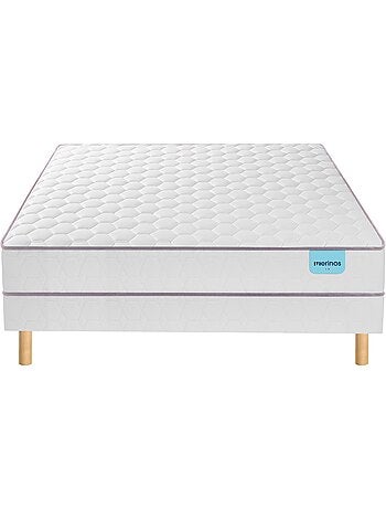 Ensemble matelas ressorts ensachés NATTY, sommier TWIST et pieds