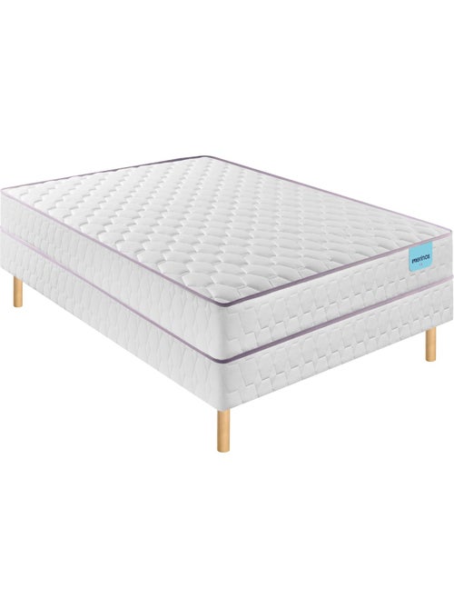 Ensemble matelas ressorts ensachés NATTY, sommier TWIST et pieds - Kiabi