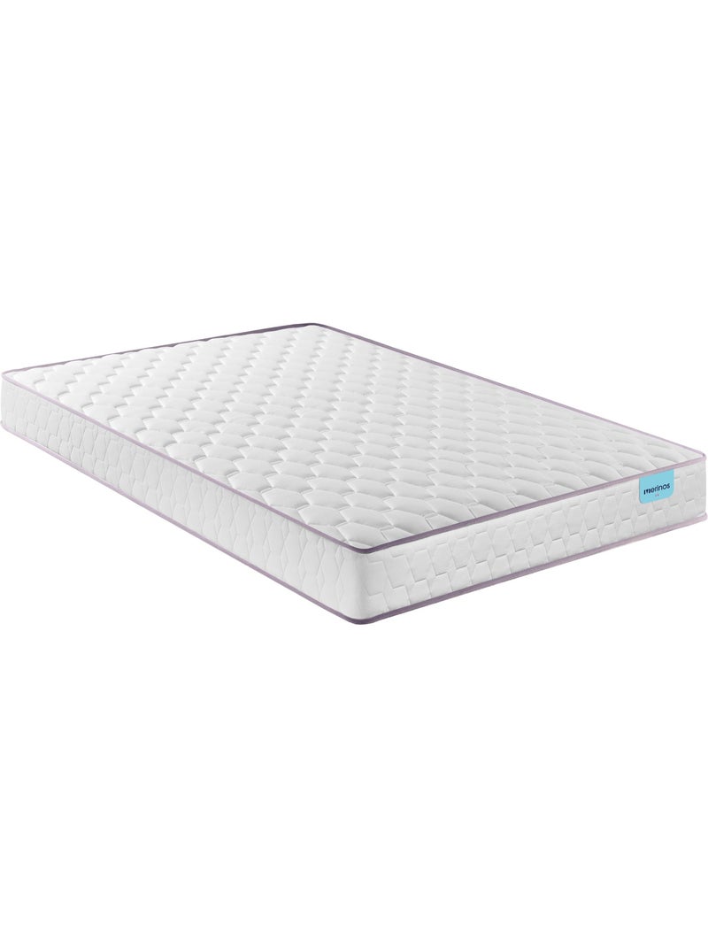 Ensemble matelas ressorts ensachés NATTY, sommier TWIST et pieds Blanc - Kiabi