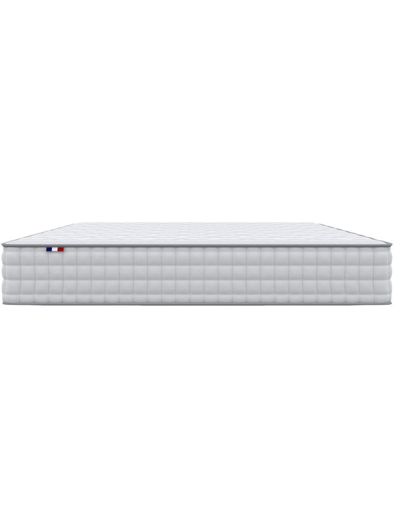 Ensemble matelas ressorts ensachés sommier bleu 140x190 Blanc Bleu - Kiabi