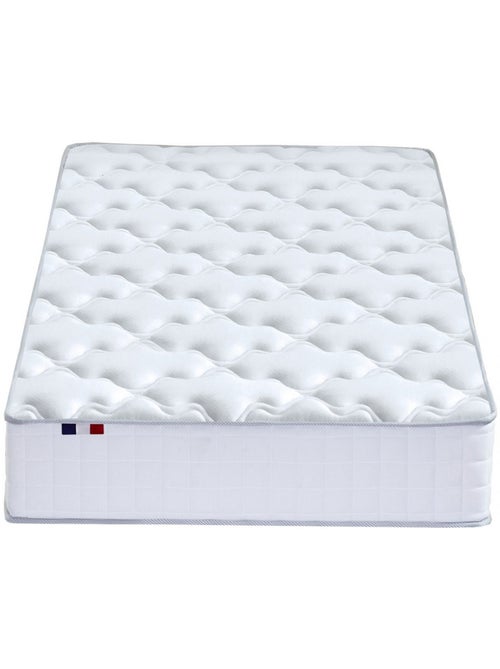 Ensemble matelas ressorts ensachés sommier tapissier vert 90x190 - Kiabi