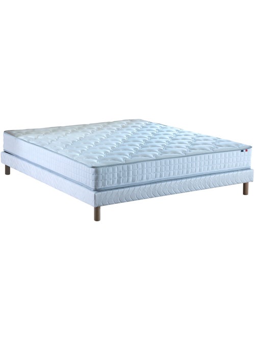 Ensemble matelas ressorts ensachés, SPECTRE + Sommier tapissier - 140 x 190 cm, Sommier - Blanc - Kiabi