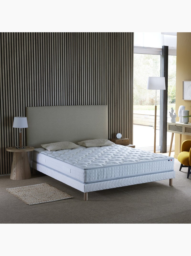 Ensemble matelas ressorts ensachés, SPECTRE + Sommier tapissier - 140 x 190 cm, Sommier - Blanc Blanc - Kiabi