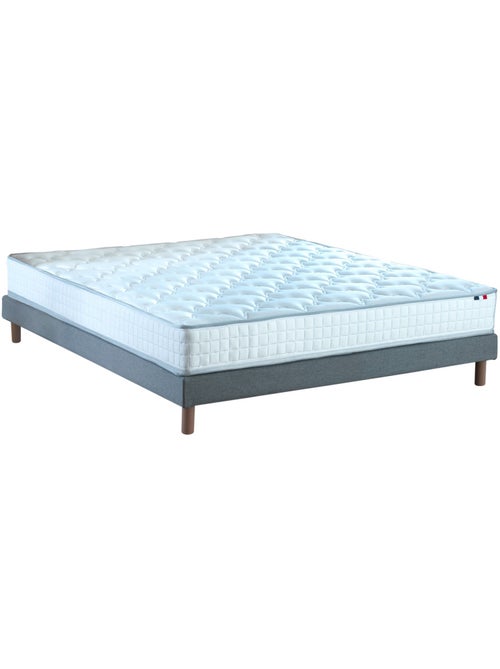 Ensemble matelas ressorts ensachés, SPECTRE + Sommier tapissier - 140 x 190 cm, Sommier - Gris chiné - Kiabi Ensemble matelas ressorts ensachés, SPECTRE + Sommier tapissier - 140 x 190 cm, Sommier - Gris chiné - Kiabi