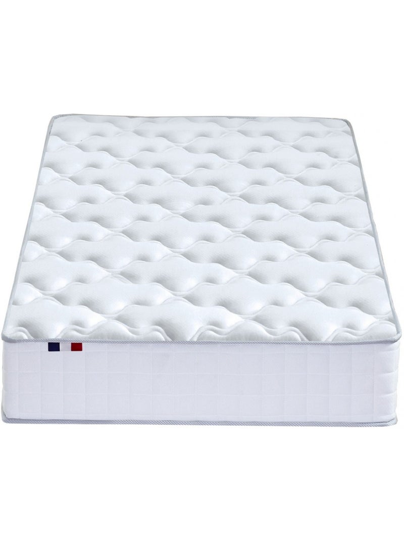 Ensemble matelas ressorts ensachés, SPECTRE + Sommier tapissier - Sommier - Blanc Blanc - Kiabi