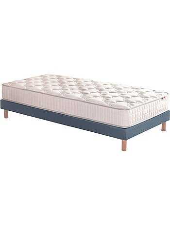 Ensemble matelas ressorts ensachés, SPECTRE + Sommier tapissier - Sommier - Blanc