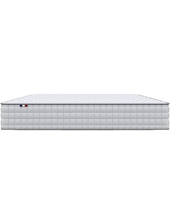 Ensemble matelas ressorts ensachés, SPECTRE + Sommier tapissier - Sommier - Blanc