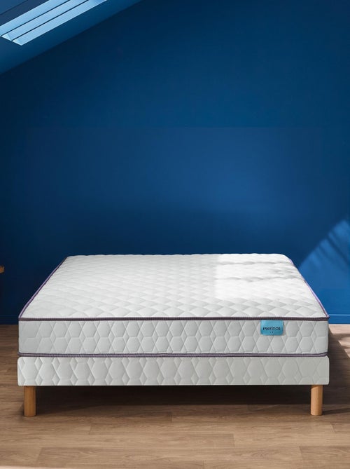 Ensemble matelas ressorts ensachés WELL BED, sommier TWIST et pieds - Kiabi