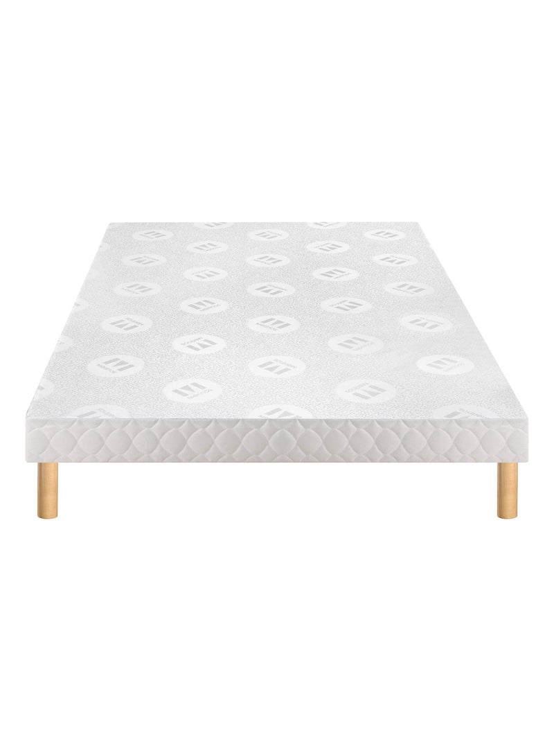 Ensemble matelas ressorts ensachés WELL BED, sommier TWIST et pieds Blanc - Kiabi