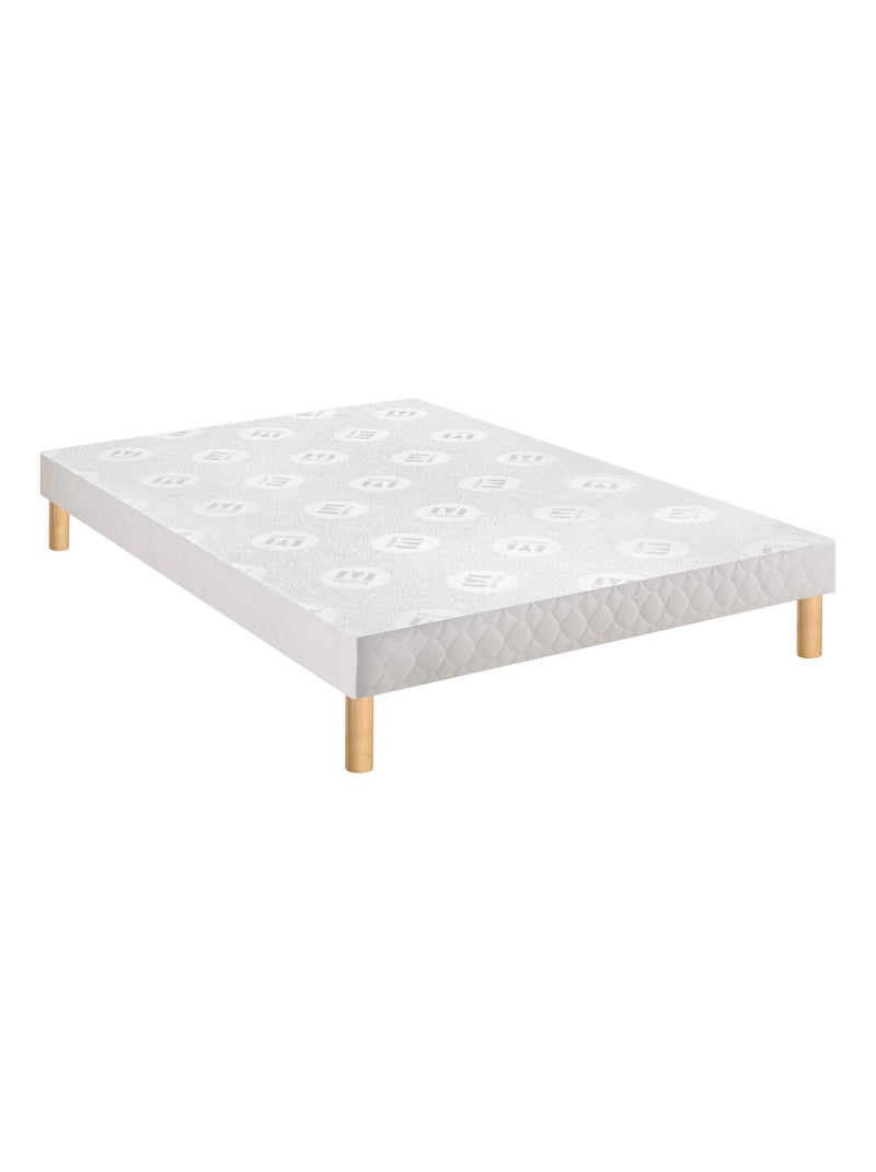 Ensemble matelas ressorts ensachés WELL BED, sommier TWIST et pieds Blanc - Kiabi