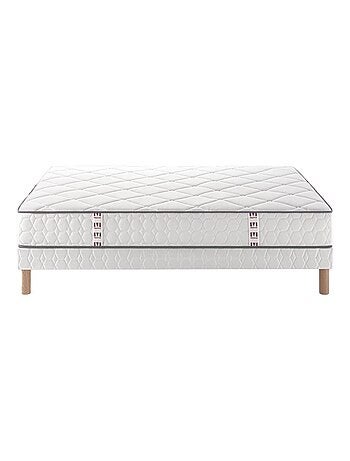 Ensemble matelas ressorts et mémoire de forme CHEER BED, sommier TWIST et pieds