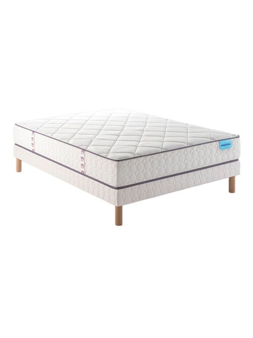 Ensemble matelas ressorts et mémoire de forme CHEER BED, sommier TWIST et pieds - Kiabi