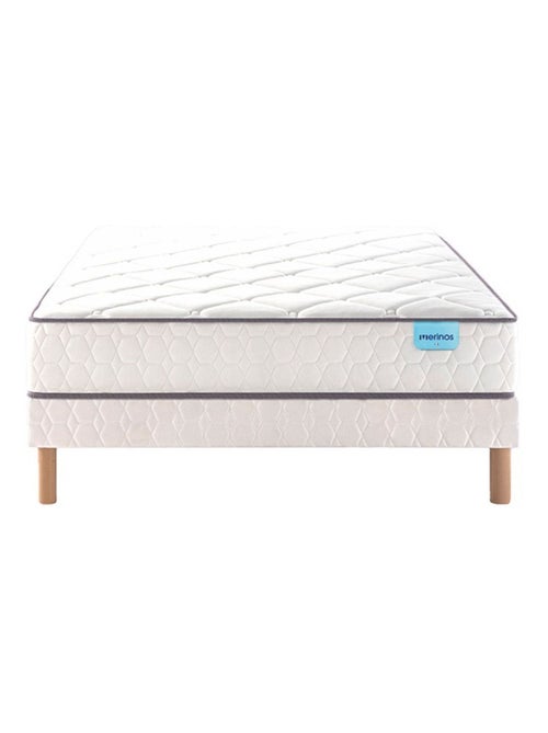 Ensemble matelas ressorts et mémoire de forme CHEER BED, sommier TWIST et pieds - Kiabi