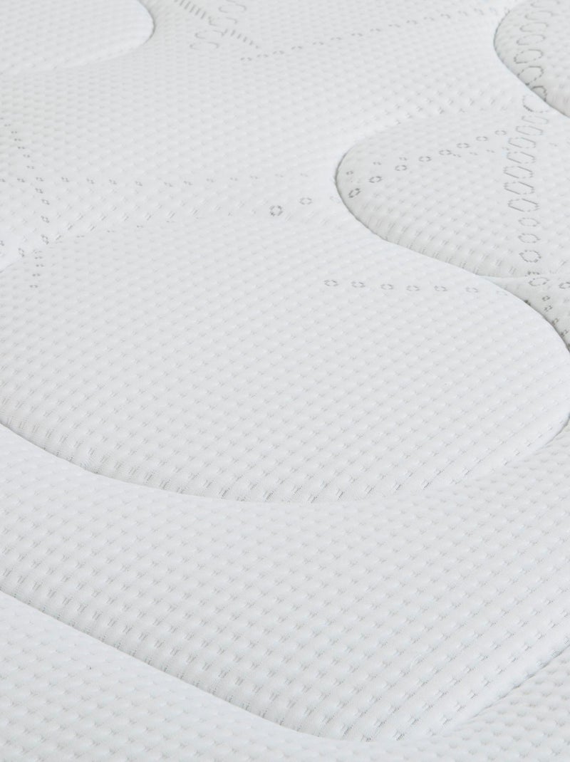 Ensemble matelas ressorts et mémoire de forme, sommier Constellation et pieds Rêve 600 Blanc - Kiabi