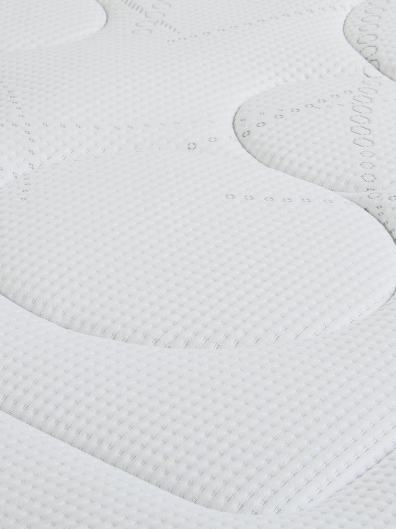 Ensemble matelas ressorts et mémoire de forme, sommier et pieds Rêve 600 Blanc - Kiabi