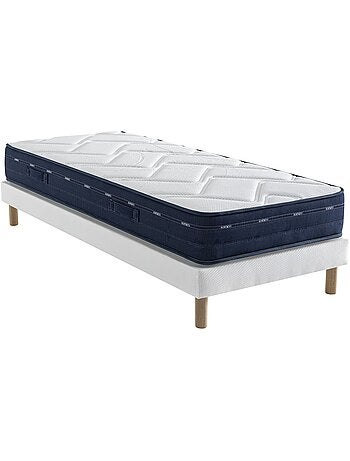 Ensemble matelas ressorts et mémoire de forme, sommier Lune et pieds Rêve 500