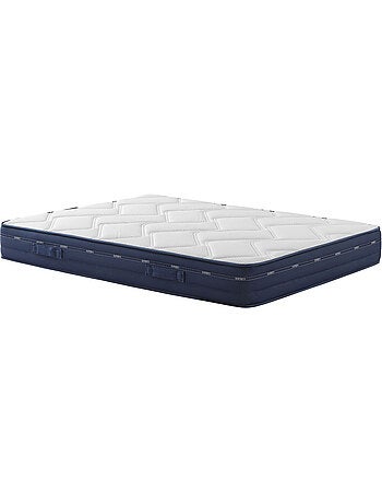 Ensemble matelas ressorts et mémoire de forme, sommier, pieds, couette et oreiller Rêve 500