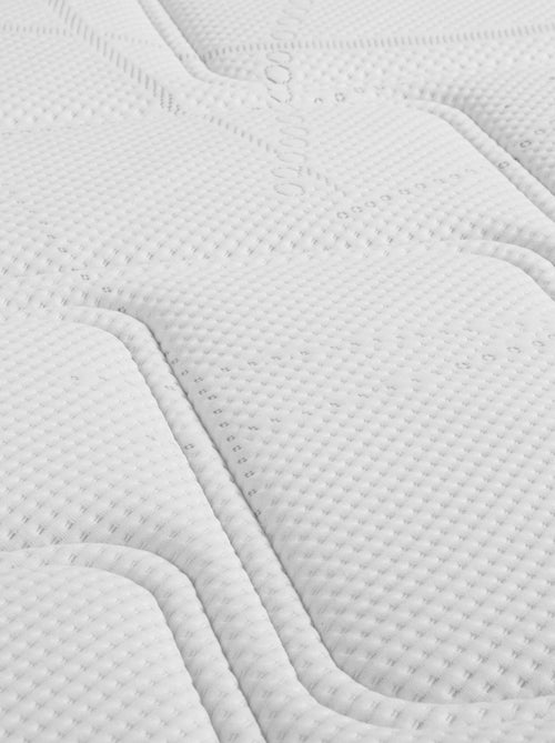 Ensemble matelas ressorts et mémoire de forme, sommier, pieds et tête de lit Rêve 500 - Kiabi