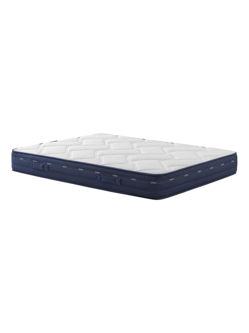 Ensemble matelas ressorts et mémoire de forme, sommier, pieds et tête de lit Rêve 500 Blanc - Kiabi