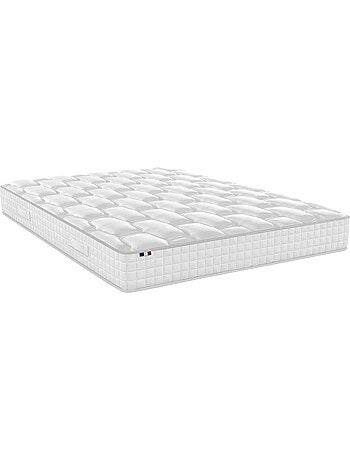 Ensemble matelas ressorts, H24cm, sommier en kit beige