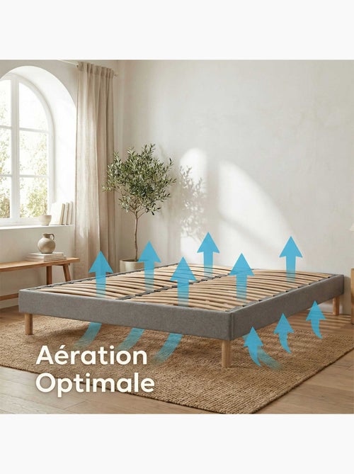 Ensemble matelas ressorts, H24cm, sommier en kit gris - Kiabi Ensemble matelas ressorts, H24cm, sommier en kit gris - Kiabi