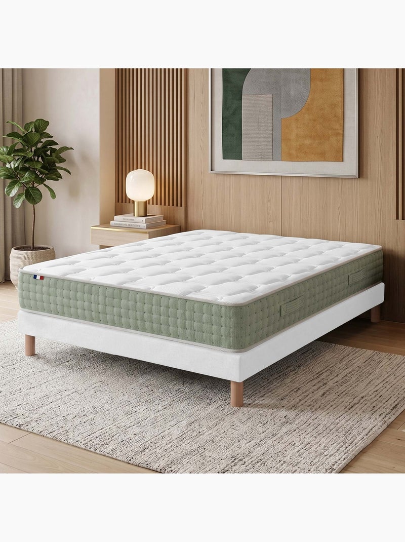 Ensemble matelas ressorts hygge sommier déco blanc Blanc - Kiabi