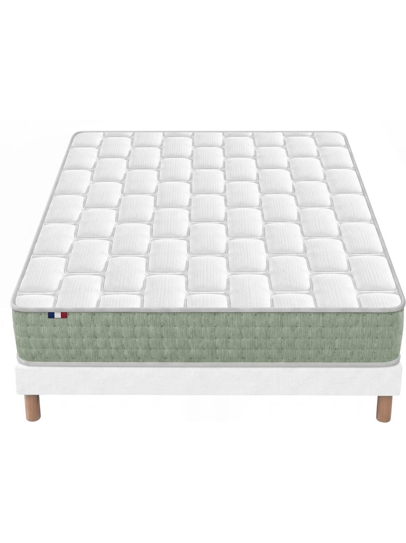 Ensemble matelas ressorts hygge sommier déco blanc Blanc - Kiabi