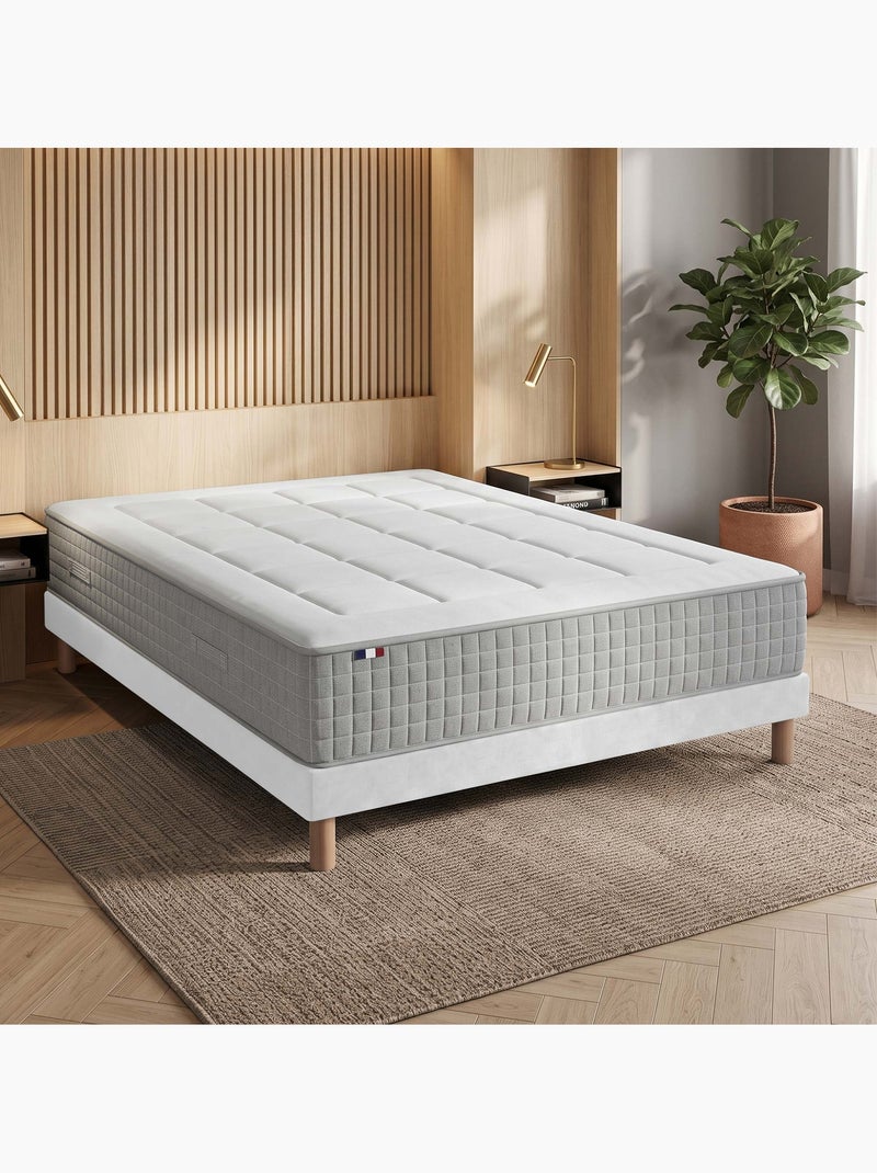 Ensemble matelas ressorts max sommier déco blanc Blanc - Kiabi
