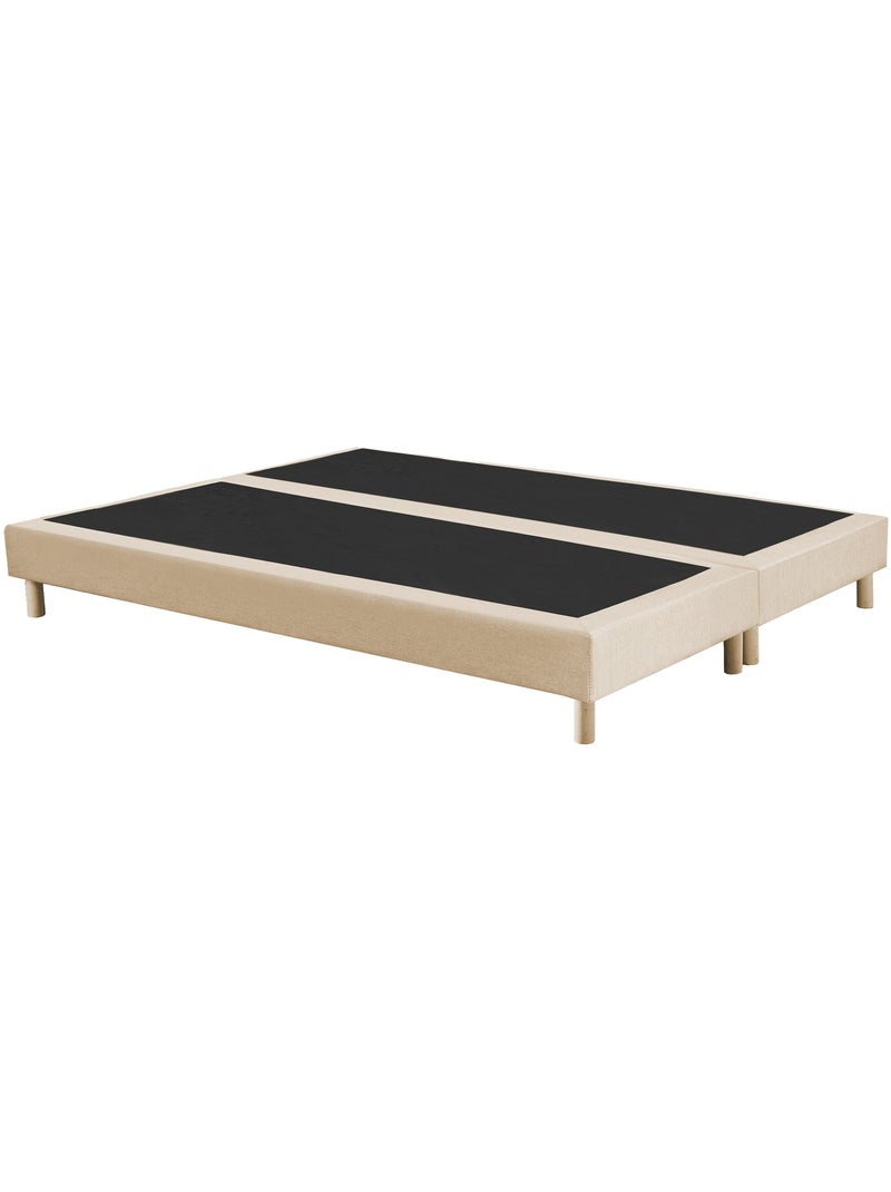 Ensemble matelas ressorts mémoire de forme + sommier tête de lit beige 2x90x200 Beige clair - Kiabi