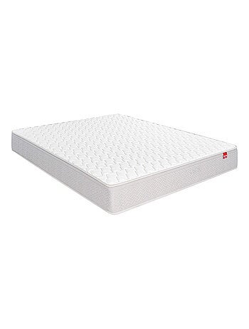 Ensemble matelas ressorts multispire DÉPAYSANT, sommier NATURE confort ferme et pieds