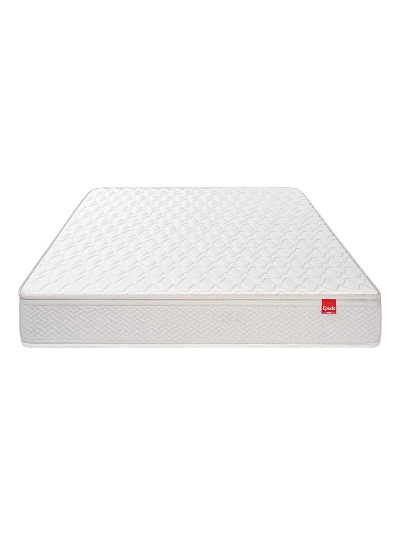Ensemble matelas ressorts multispire DÉPAYSANT, sommier NATURE confort ferme et pieds Blanc - Kiabi