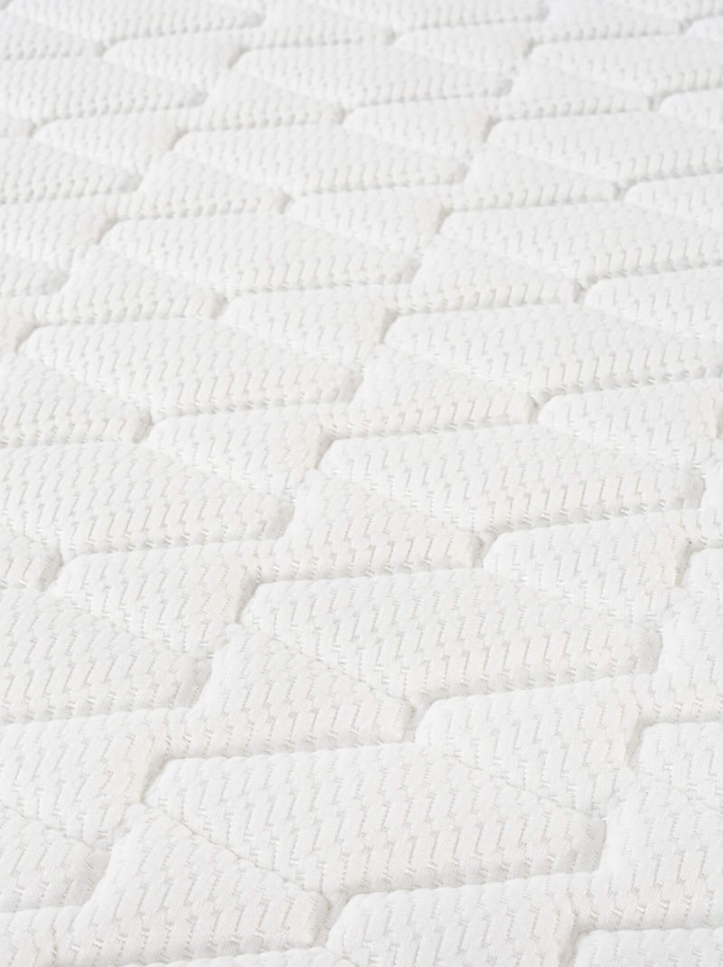 Ensemble matelas ressorts multispire DÉPAYSANT, sommier NATURE confort ferme et pieds Blanc - Kiabi