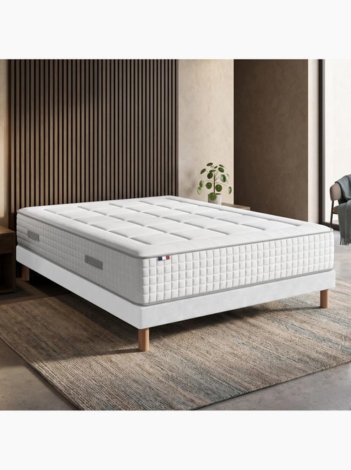Ensemble matelas ressorts palacio sommier déco blanc - Kiabi