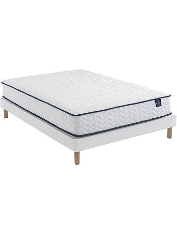 Ensemble matelas ressorts, sommier Lune et pieds Rêve 300