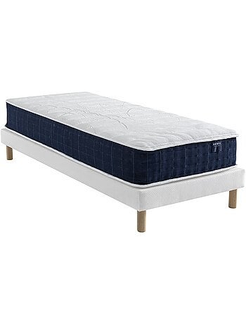 Ensemble matelas ressorts, sommier Lune et pieds Rêve 400