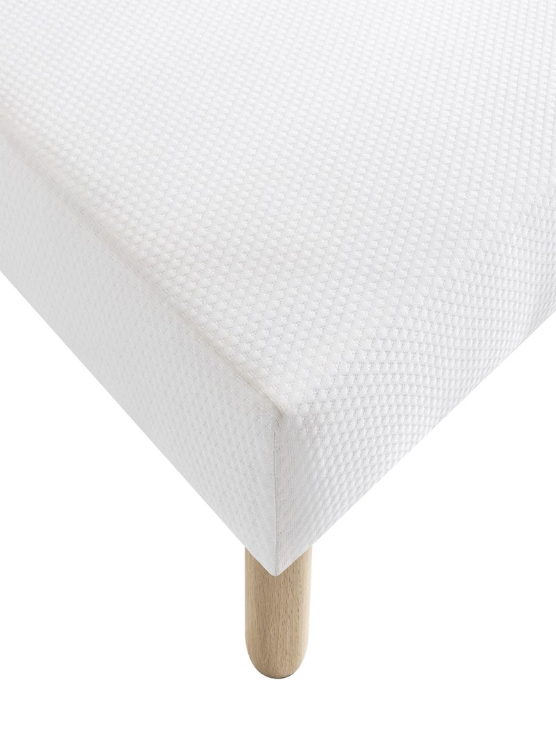 Ensemble matelas ressorts, sommier Lune et pieds Rêve 400 Blanc - Kiabi