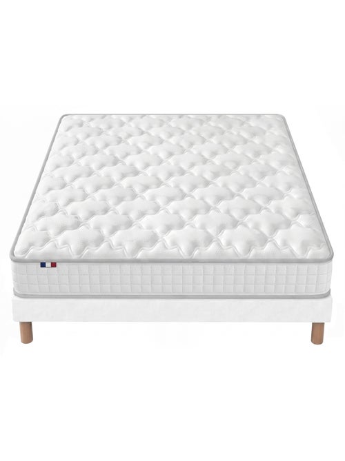 Ensemble matelas ressorts spectre sommier deco blanc - Kiabi Ensemble matelas ressorts spectre sommier deco blanc - Kiabi