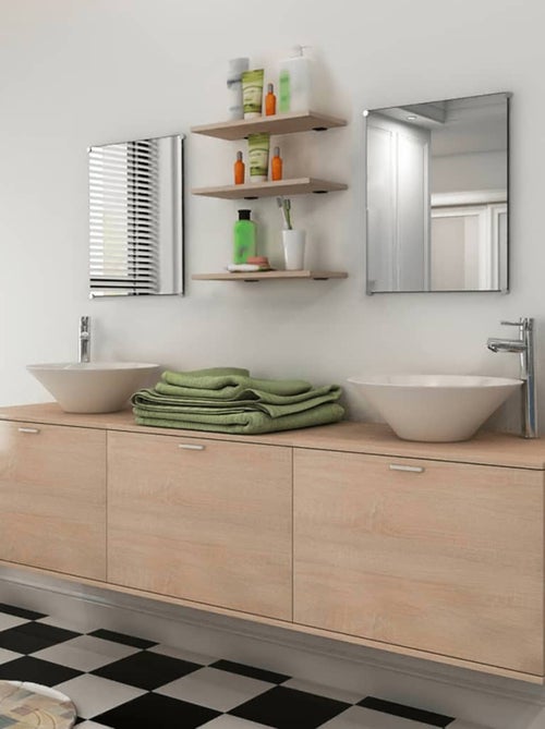 Ensemble meuble de salle de bain avec vasques et miroirs - Kiabi