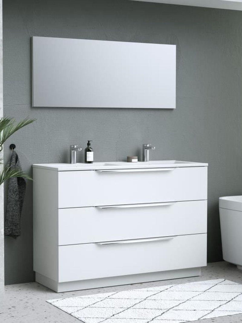 Ensemble Meuble salle de bain 120 - Vasque + 3 - AUCUNE Blanc - Kiabi