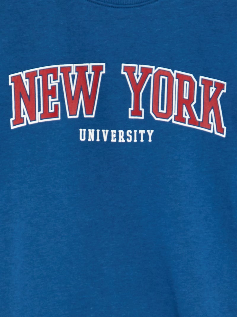 Ensemble molleton imprimé sweat + pantalon - 2 pièces Bleu - Kiabi