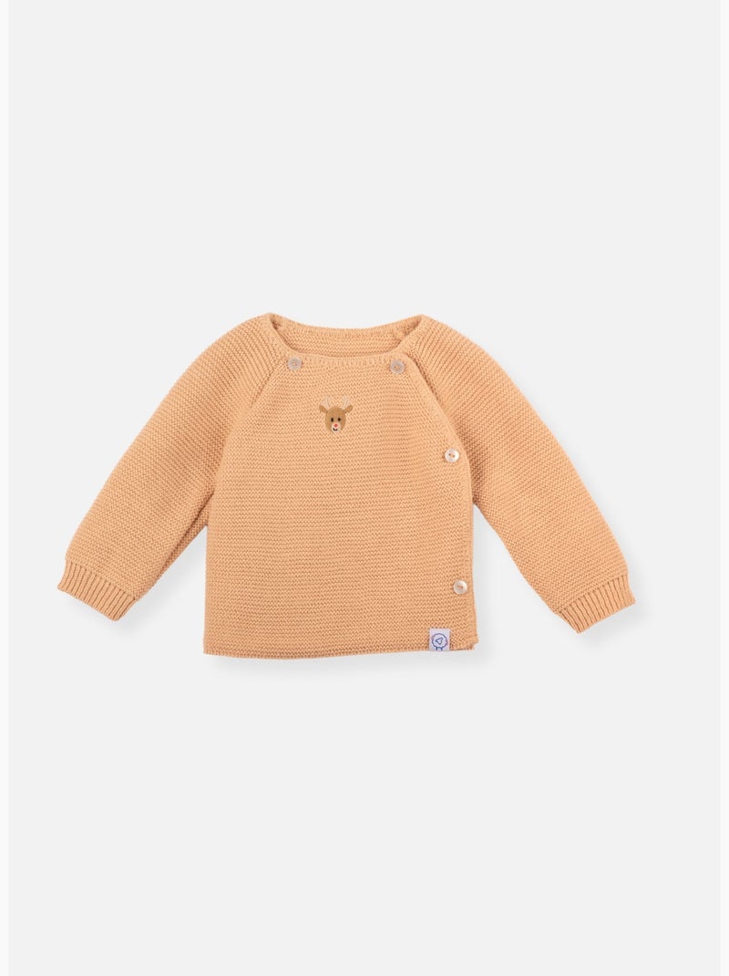 Ensemble naissance broderie renne Marron - Kiabi