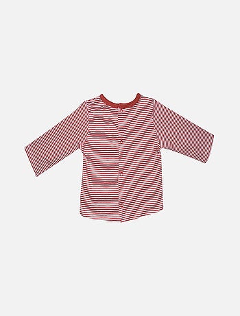 ENSEMBLE NAISSANCE T-SHIRT + SALOPETTE MOLLETON FLECHETTE