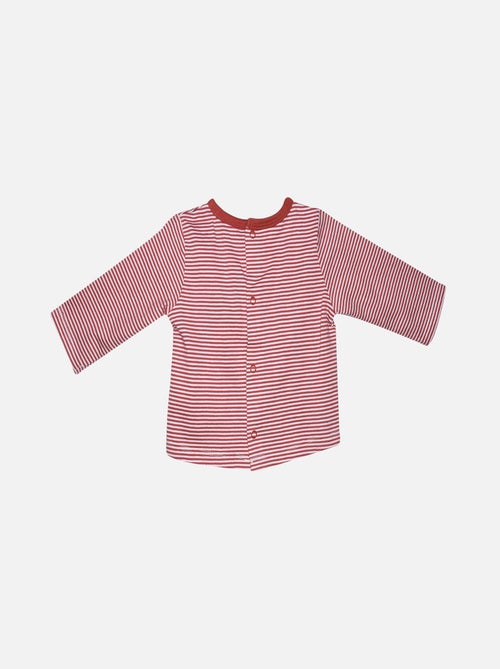 ENSEMBLE NAISSANCE T-SHIRT + SALOPETTE MOLLETON FLECHETTE - Kiabi