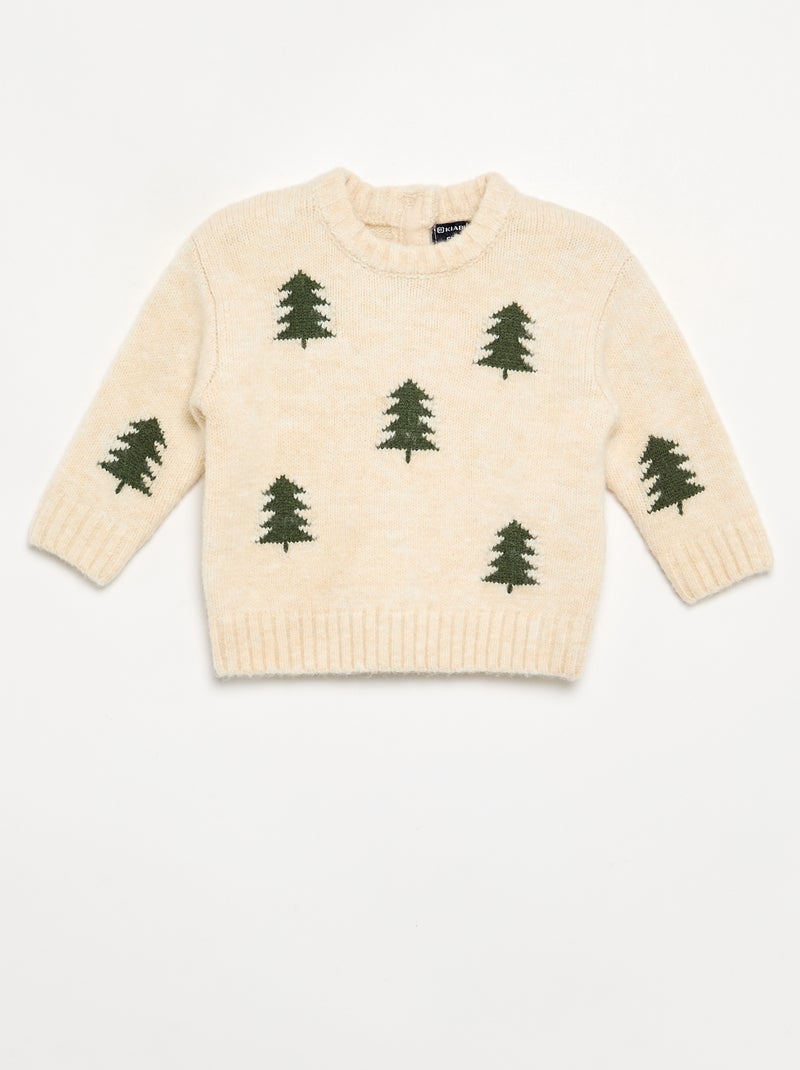 Ensemble 'Noël' 2 pièces - Pull + legging Beige - Kiabi